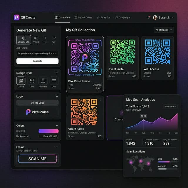 أكواد QR ديناميكية