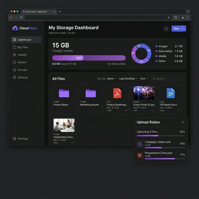 تخزين سحابي 15 جيجابايت